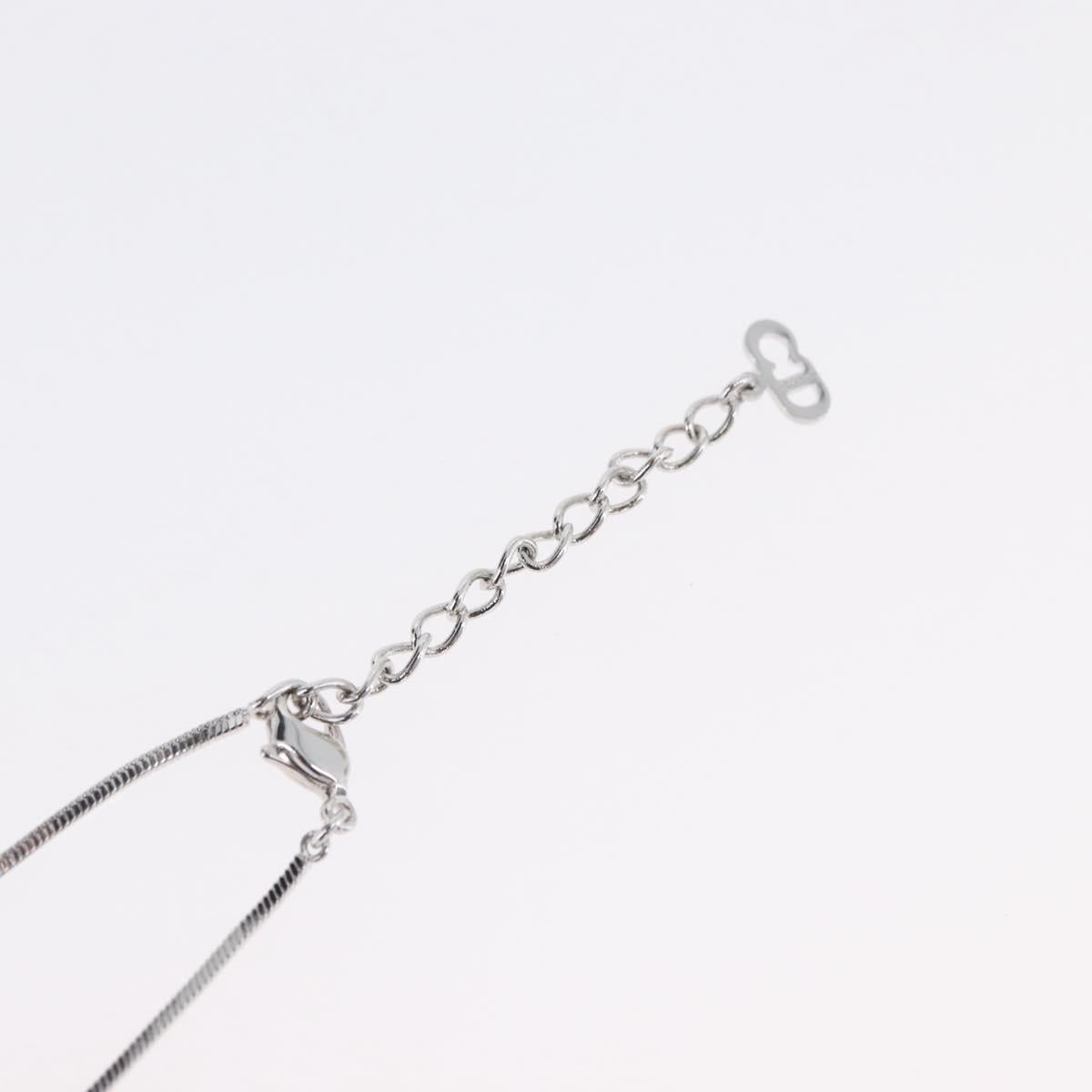 Christian Dior Necklace metal Silver Auth BA11491A