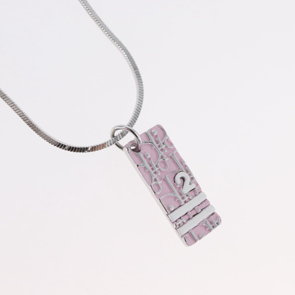 Christian Dior Necklace metal Silver Auth BA11491A
