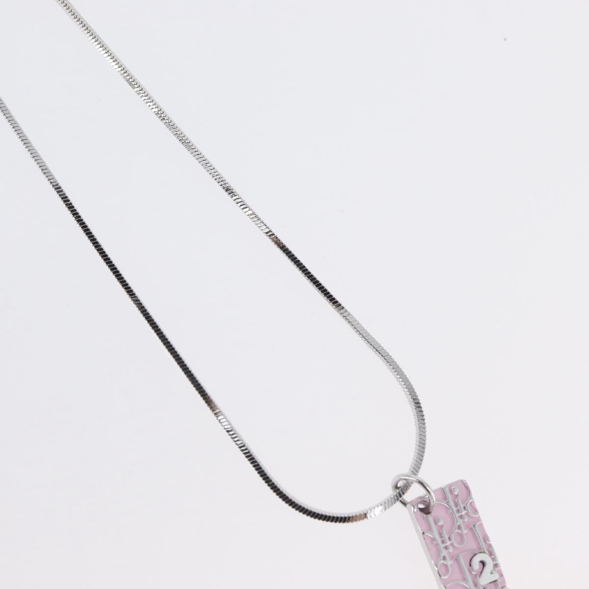 Christian Dior Necklace metal Silver Auth BA11491A