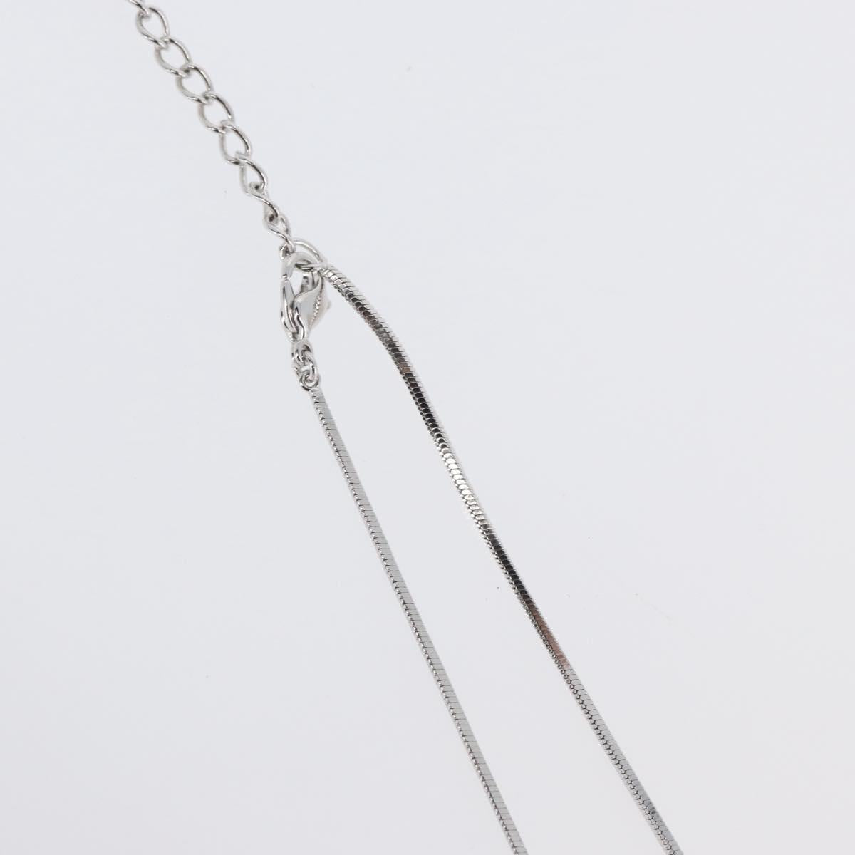 Christian Dior Necklace metal Silver Auth BA11491A