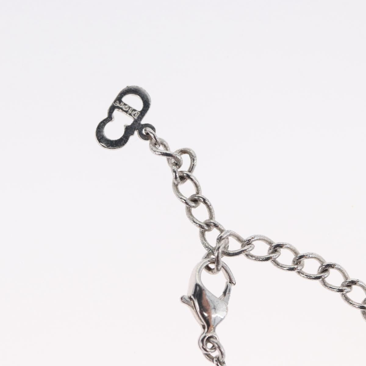 Christian Dior Necklace metal Silver Auth BA11492