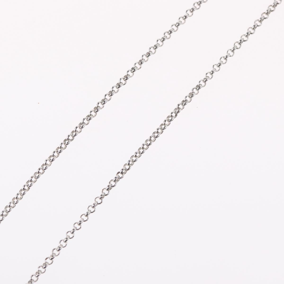 Christian Dior Necklace metal Silver Auth BA11492
