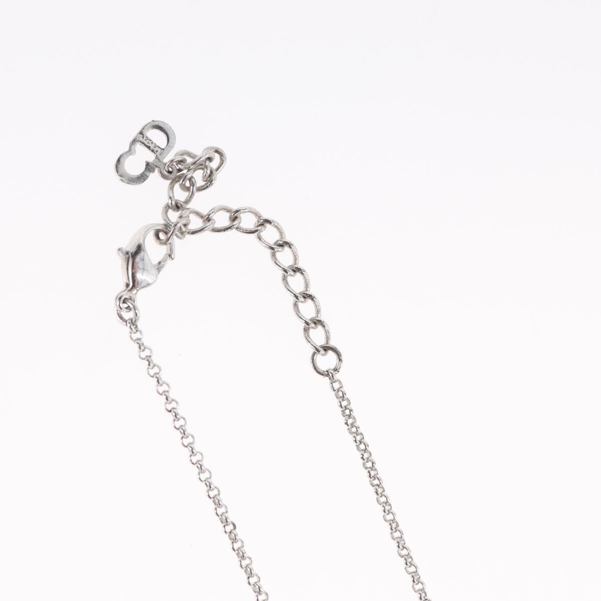 Christian Dior Necklace metal Silver Auth BA11492