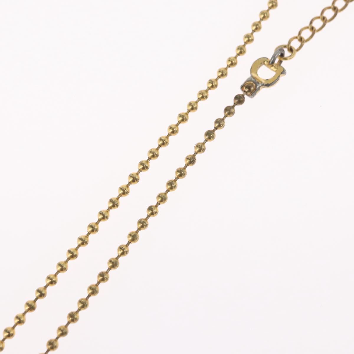 Christian Dior Necklace metal Gold Tone Auth BA11498