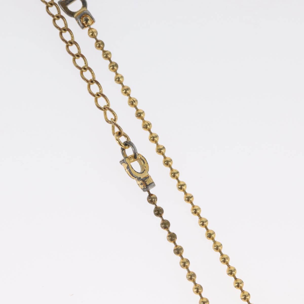 Christian Dior Necklace metal Gold Tone Auth BA11498