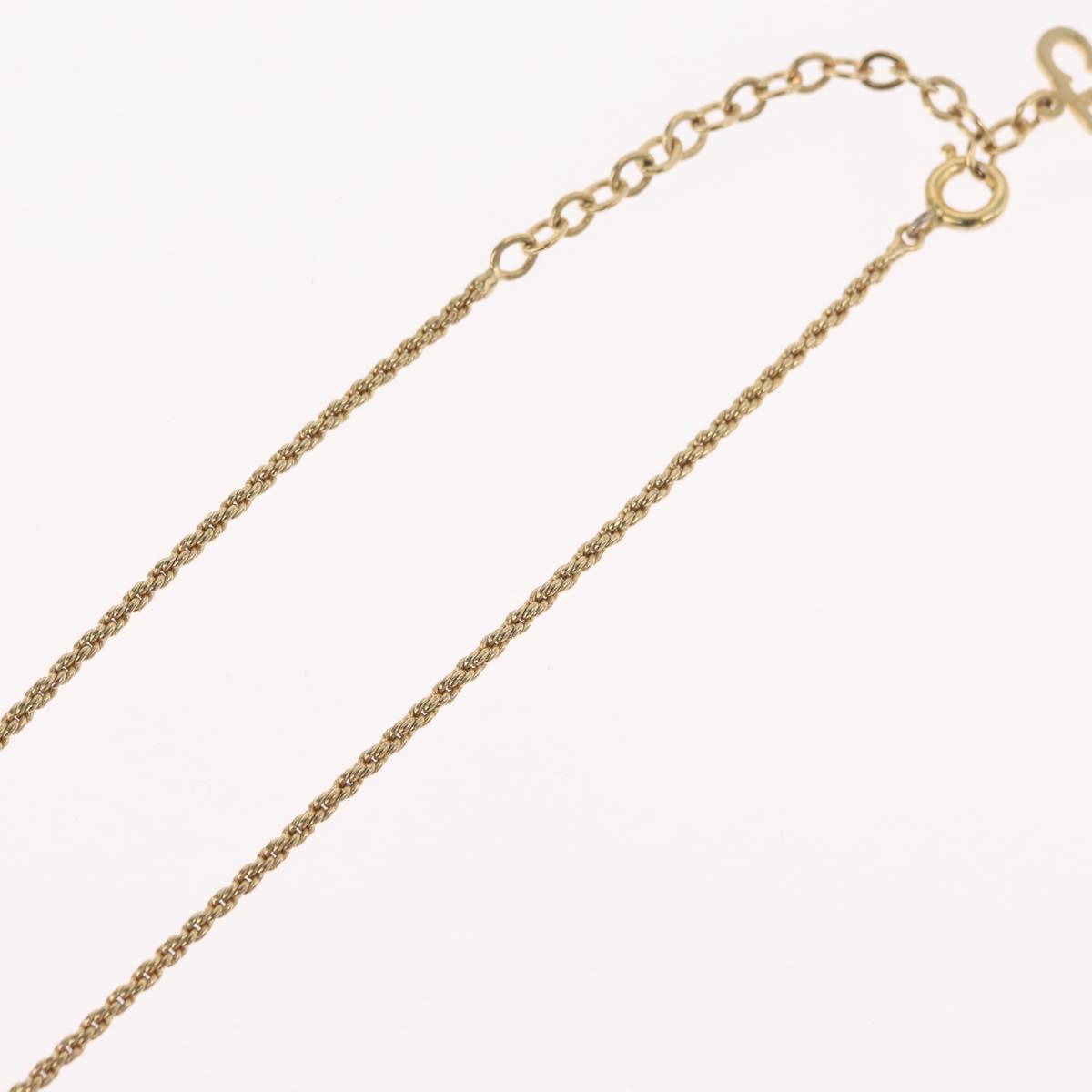 Christian Dior Necklace metal Gold Tone Auth BA11499