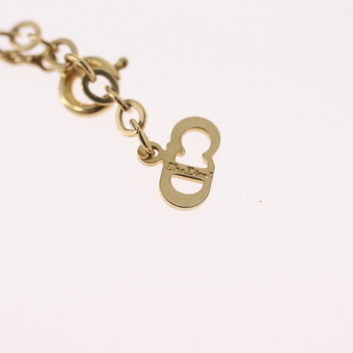 Christian Dior Necklace metal Gold Tone Auth BA11499