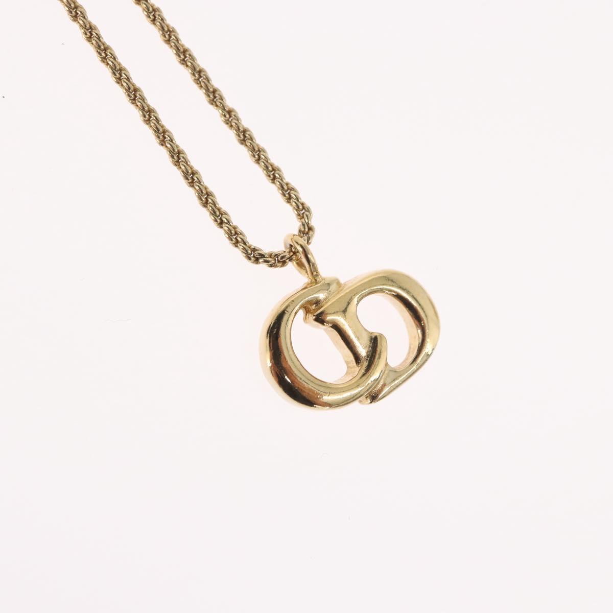 Christian Dior Necklace metal Gold Tone Auth BA11499