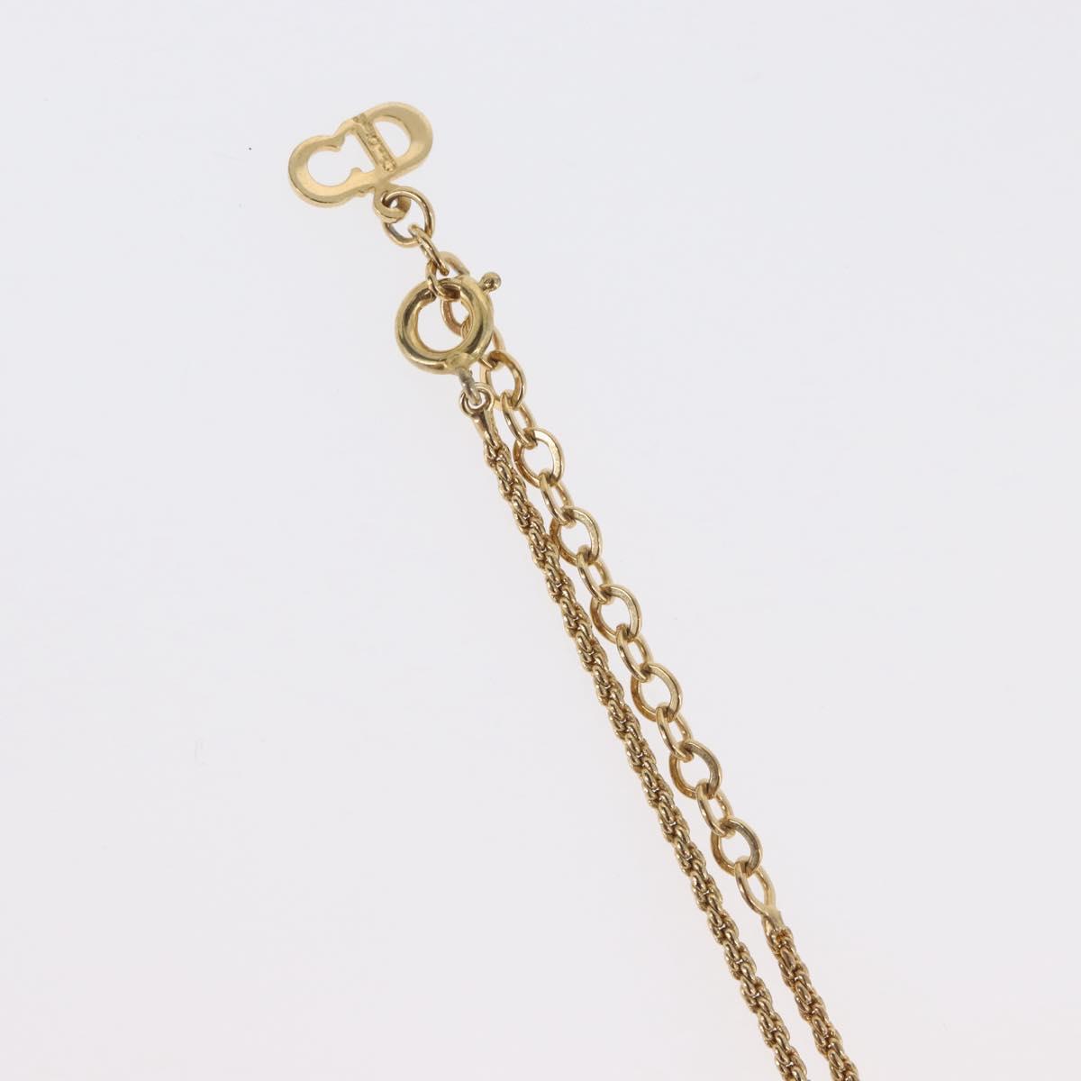 Christian Dior Necklace metal Gold Tone Auth BA11499