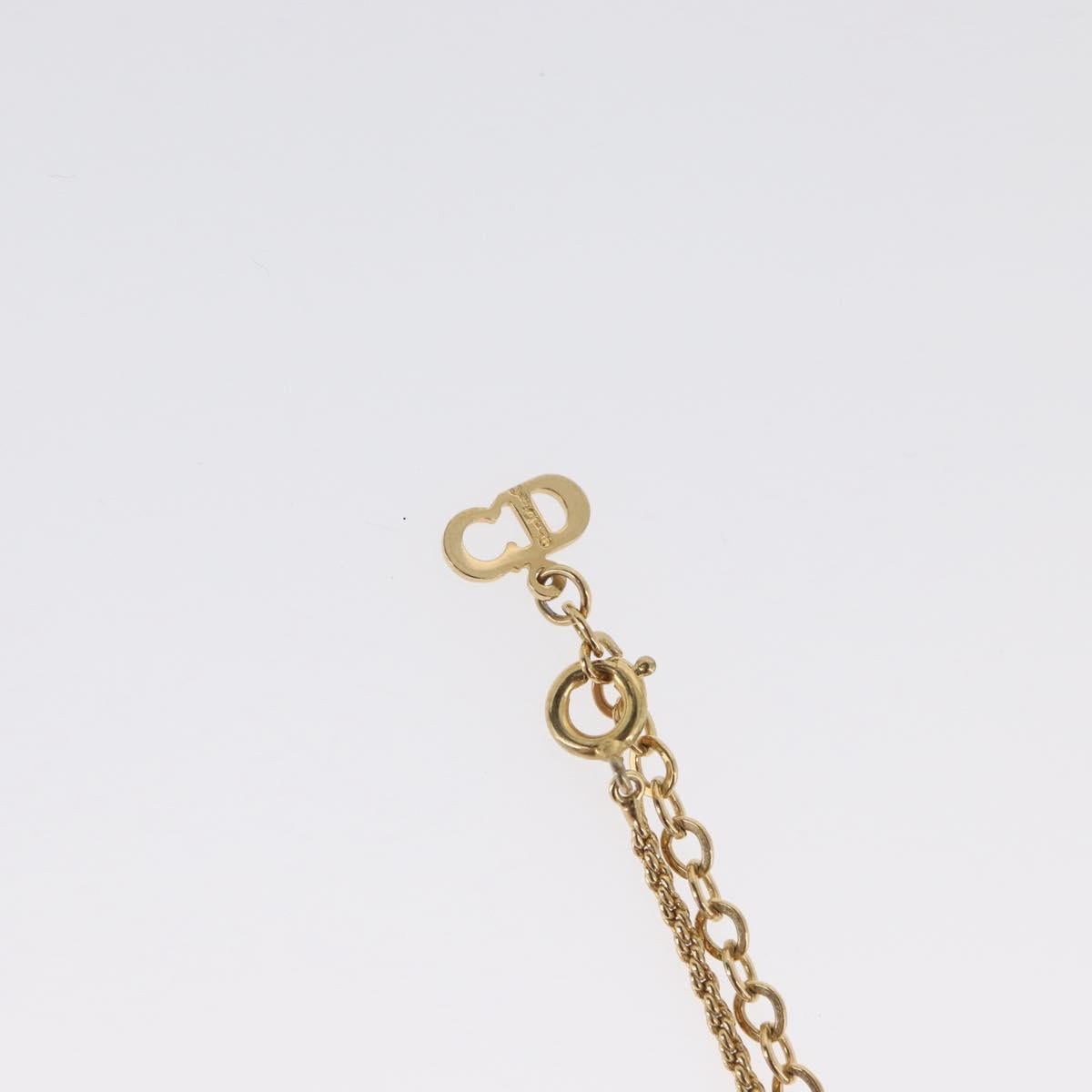 Christian Dior Necklace metal Gold Tone Auth BA11499