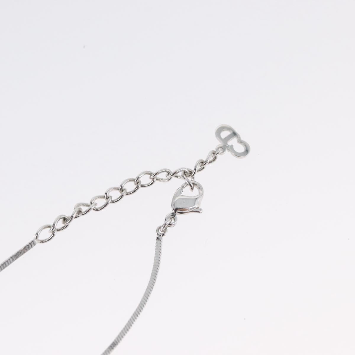 Christian Dior Necklace metal Silver Auth BA11501A