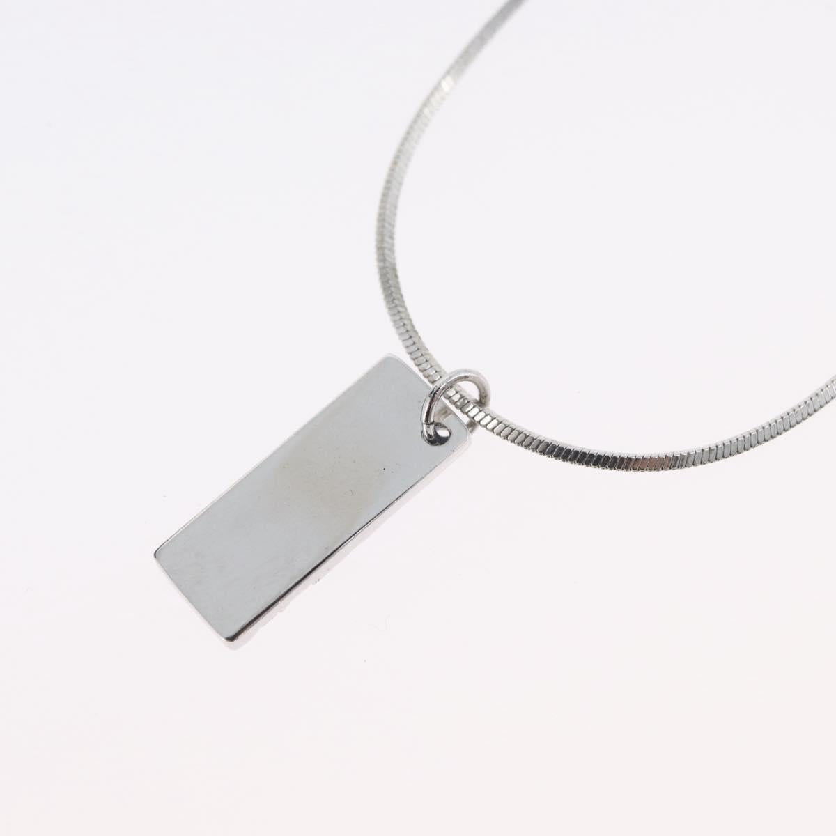 Christian Dior Necklace metal Silver Auth BA11501A