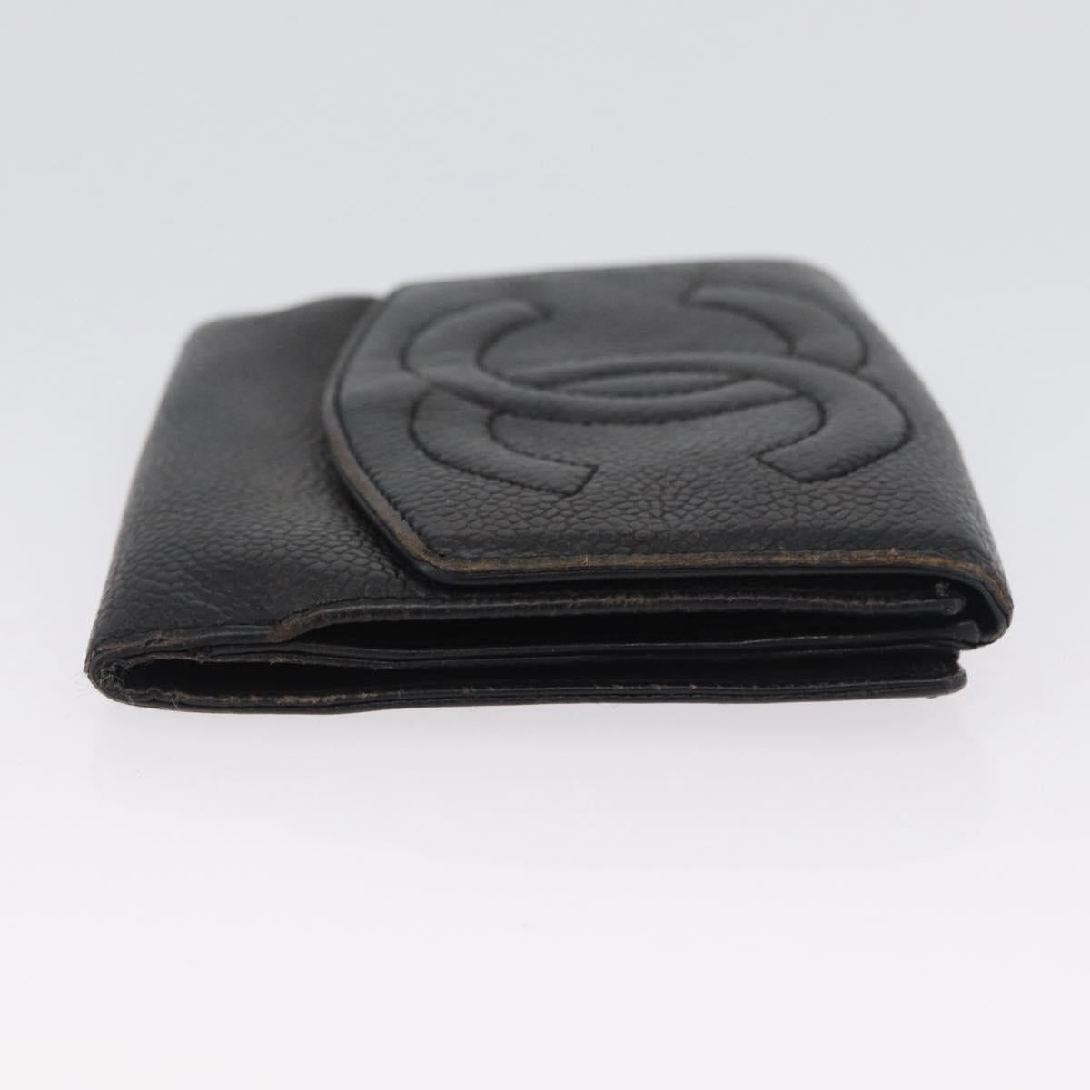 CHANEL Wallet Leather 6 Set Blue Black Red CC Auth BA11504