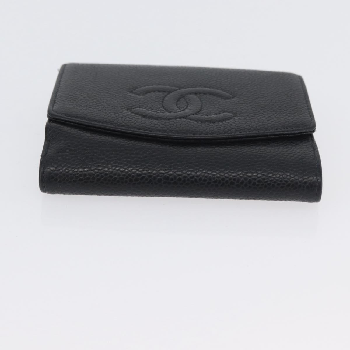 CHANEL Wallet Leather 6 Set Blue Black Red CC Auth BA11504