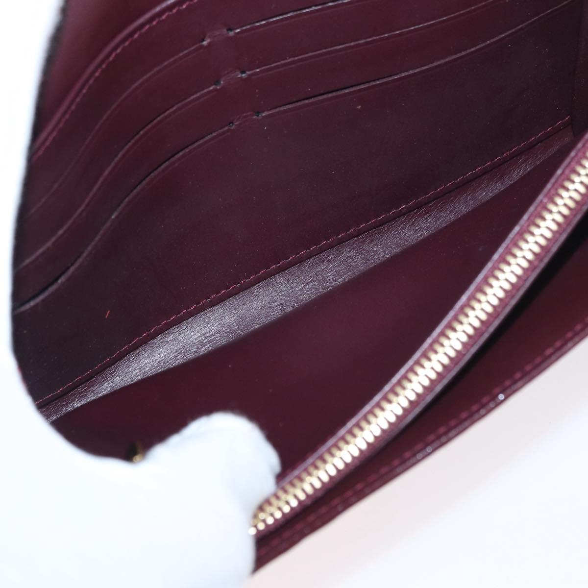 LOUIS VUITTON Vernis Portefeuille Sarah Wallet Amarante M93524 LV Auth BA11511A