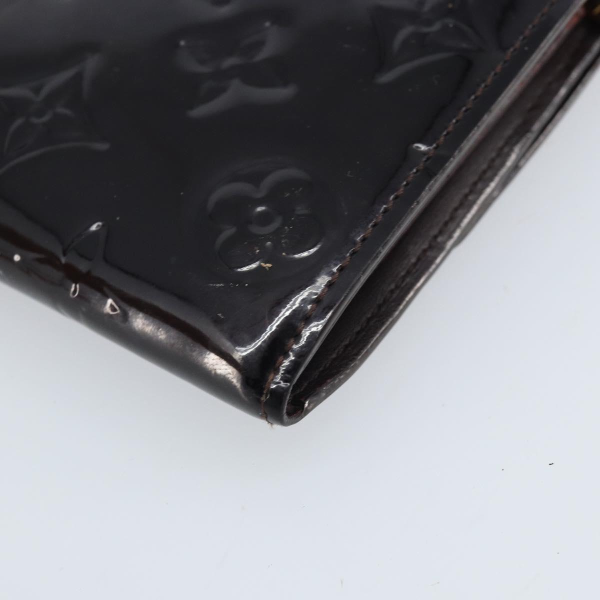 LOUIS VUITTON Vernis Portefeuille Sarah Wallet Amarante M93524 LV Auth BA11512