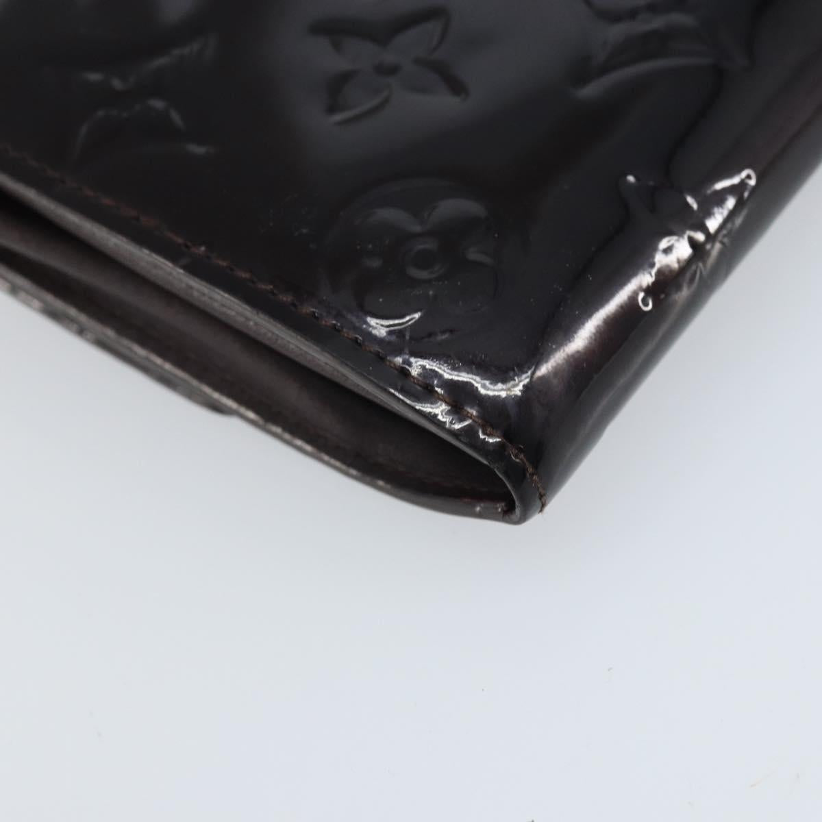 LOUIS VUITTON Vernis Portefeuille Sarah Wallet Amarante M93524 LV Auth BA11512