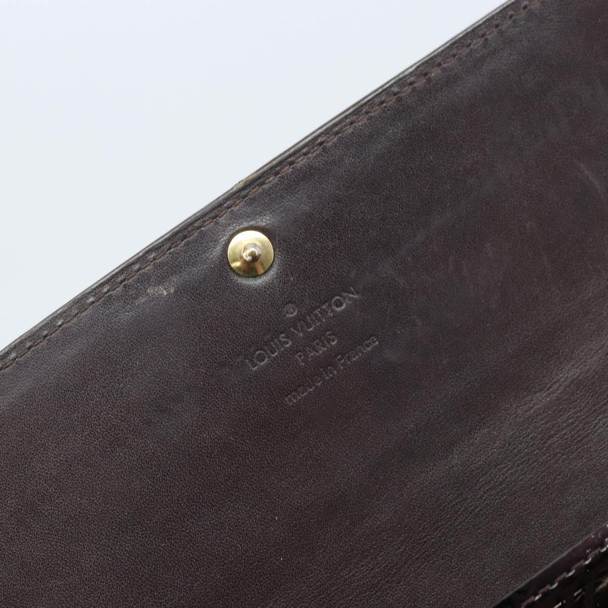 LOUIS VUITTON Vernis Portefeuille Sarah Wallet Amarante M93524 LV Auth BA11512