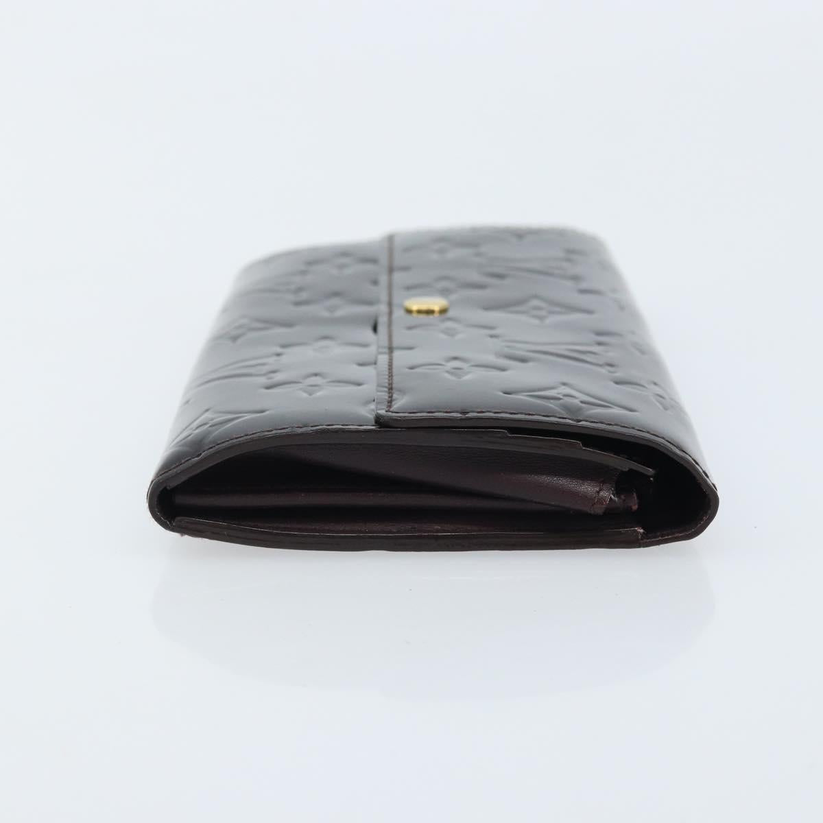 LOUIS VUITTON Vernis Portefeuille Sarah Wallet Amarante M93524 LV Auth BA11512