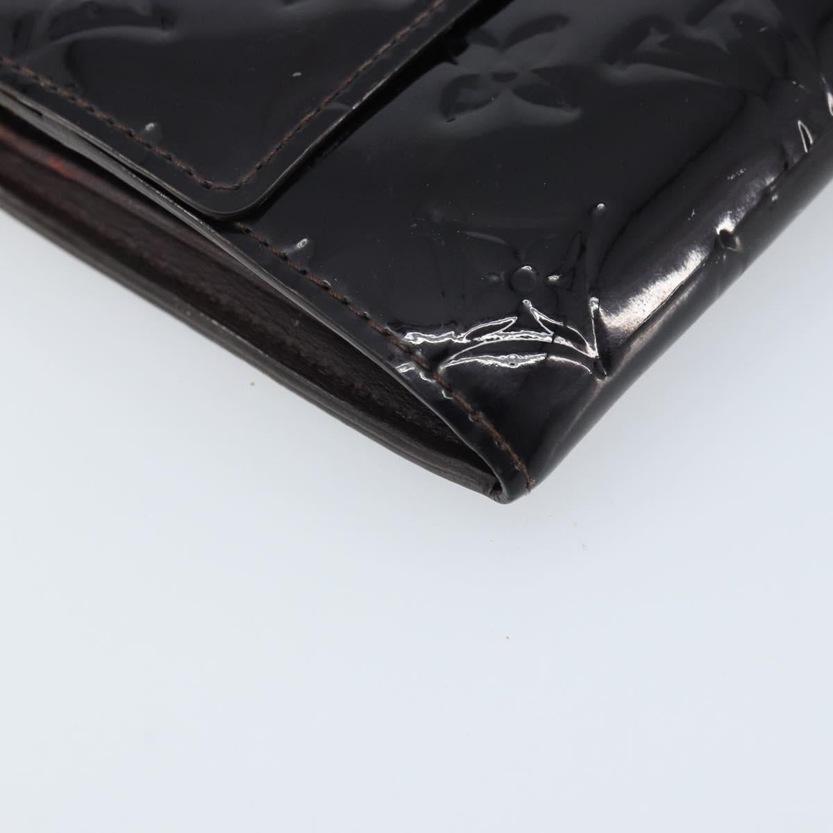 LOUIS VUITTON Vernis Portefeuille Sarah Wallet Amarante M93524 LV Auth BA11512