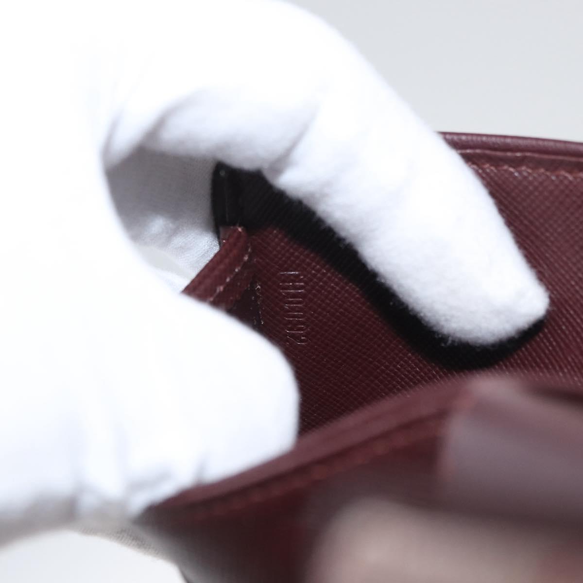 LOUIS VUITTON Mini Porte Billet Cartes Credit Monnaie Red M92241 Auth BA11513A