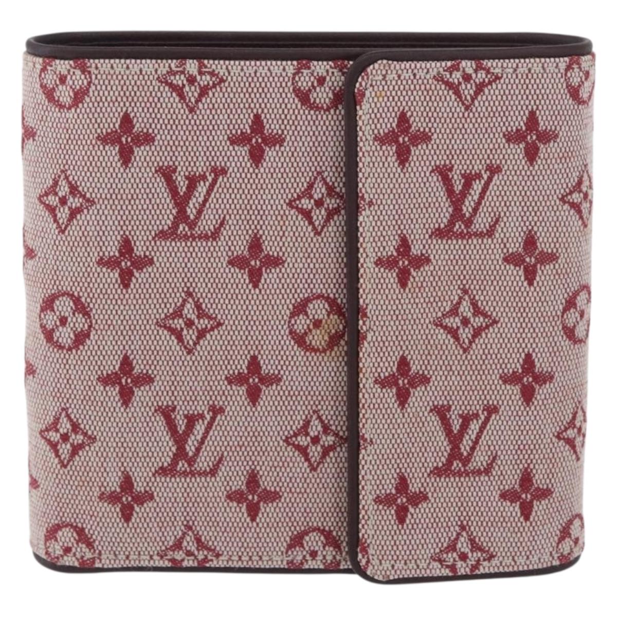 LOUIS VUITTON Mini Porte Billet Cartes Credit Monnaie Red M92241 Auth BA11513A