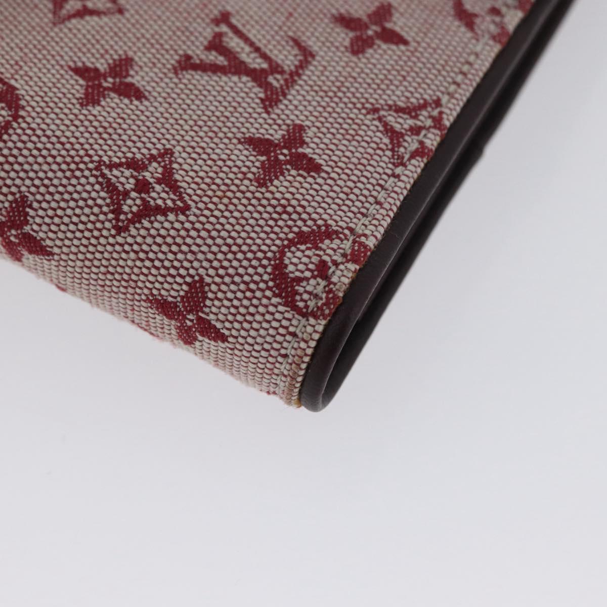 LOUIS VUITTON Mini Porte Billet Cartes Credit Monnaie Red M92241 Auth BA11513A