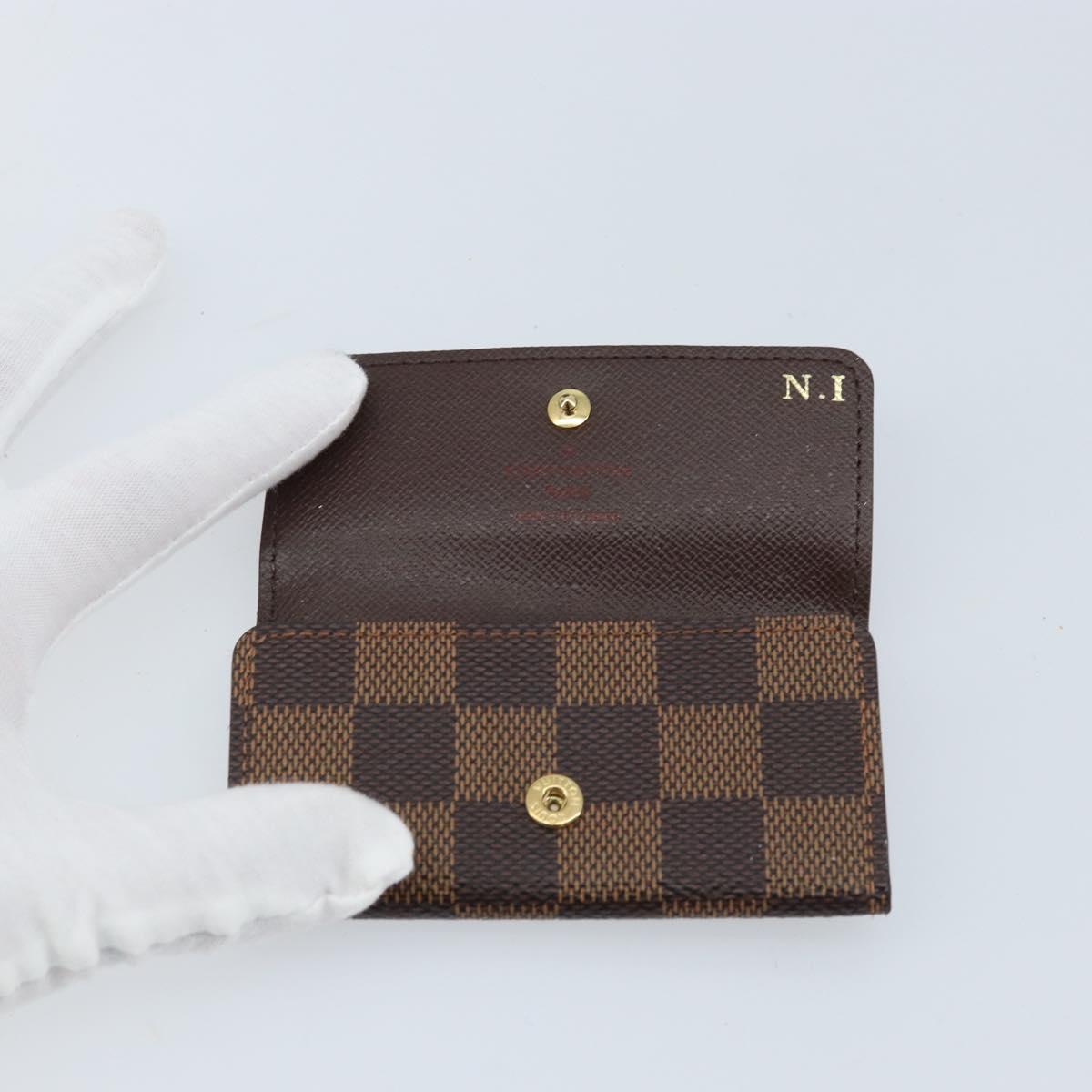 LOUIS VUITTON Damier Ebene Multicles 4 Key Case N62631 LV Auth BA11517