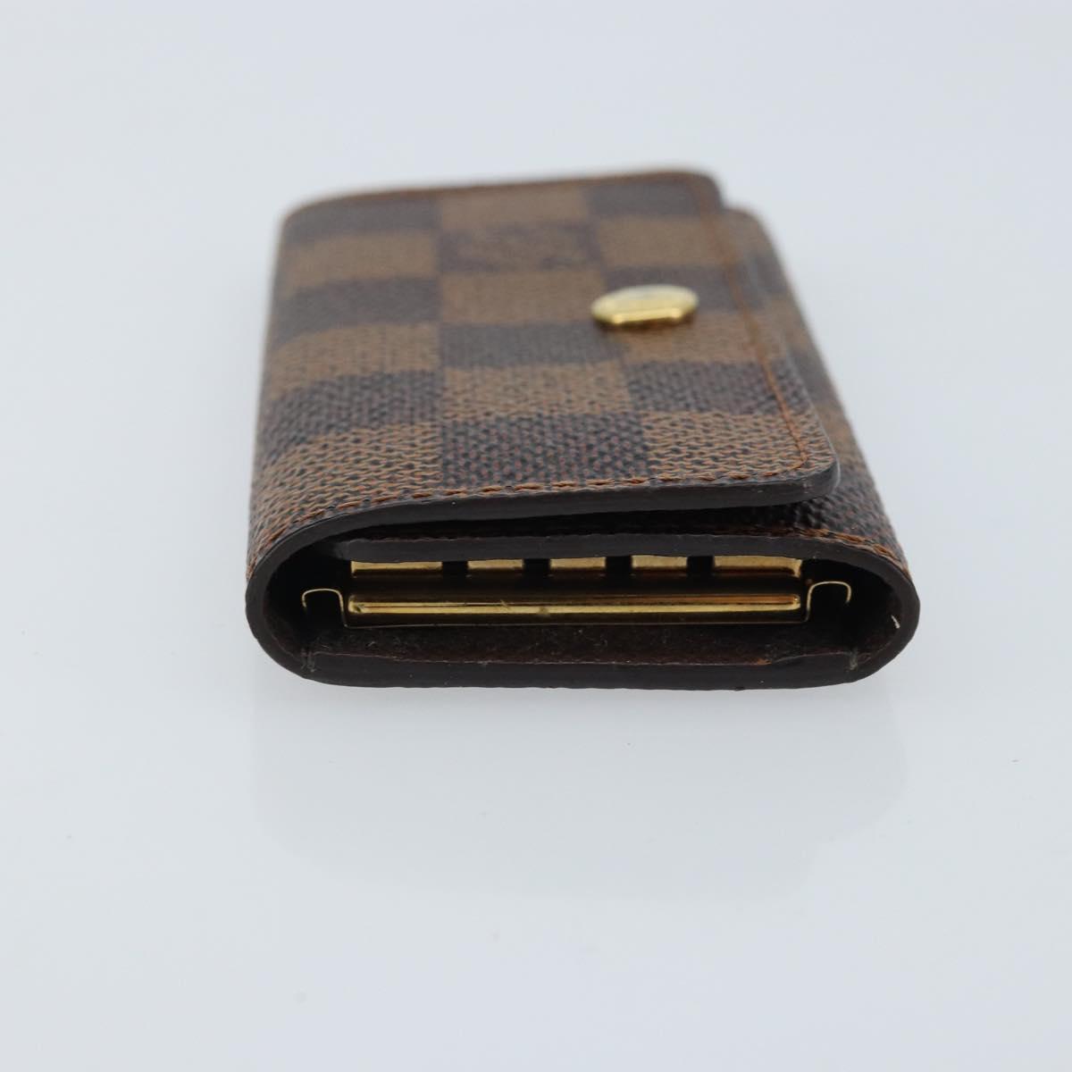 LOUIS VUITTON Damier Ebene Multicles 4 Key Case N62631 LV Auth BA11517