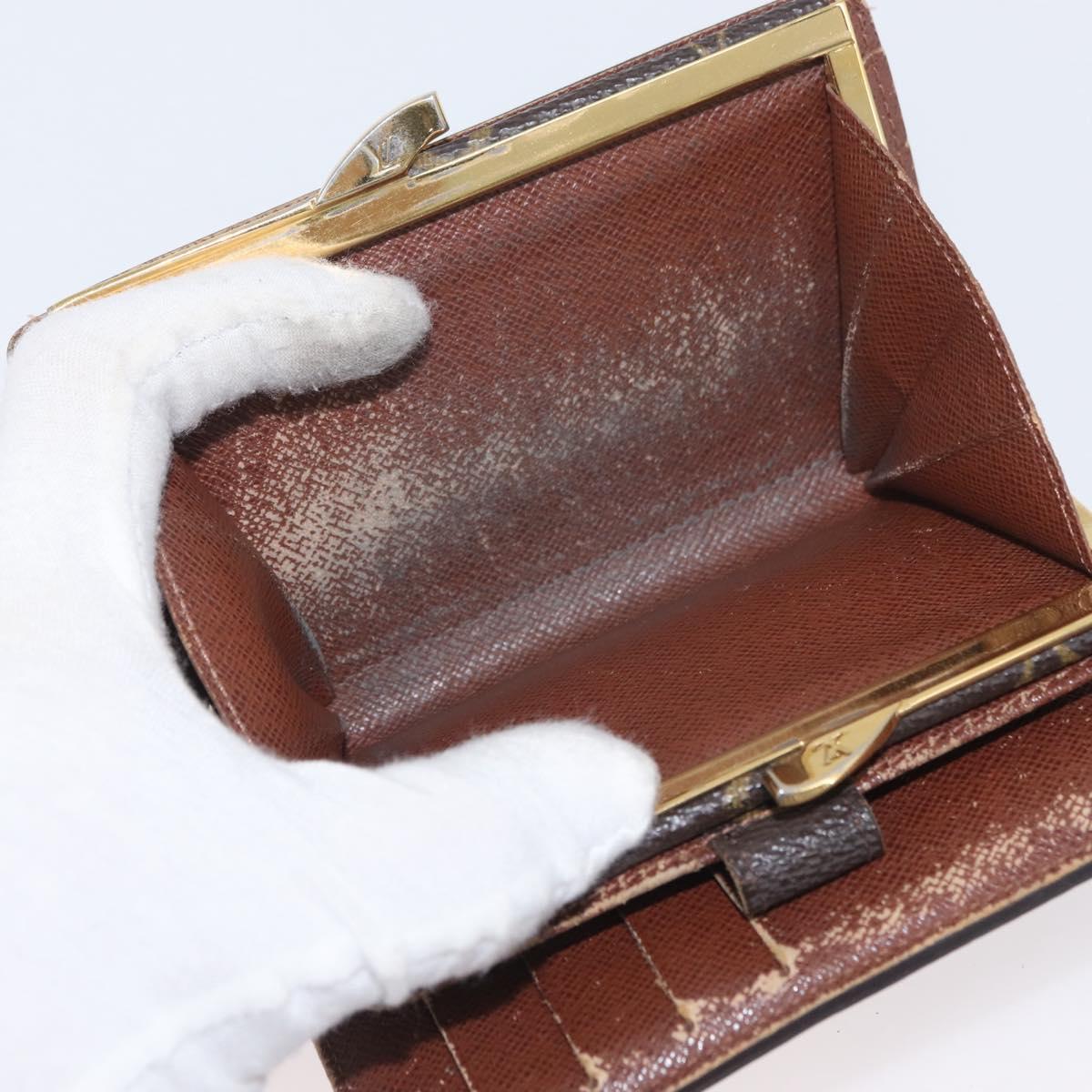 LOUIS VUITTON Monogram Porte Monnaie Billets Viennois Wallet M61663 Auth BA11522