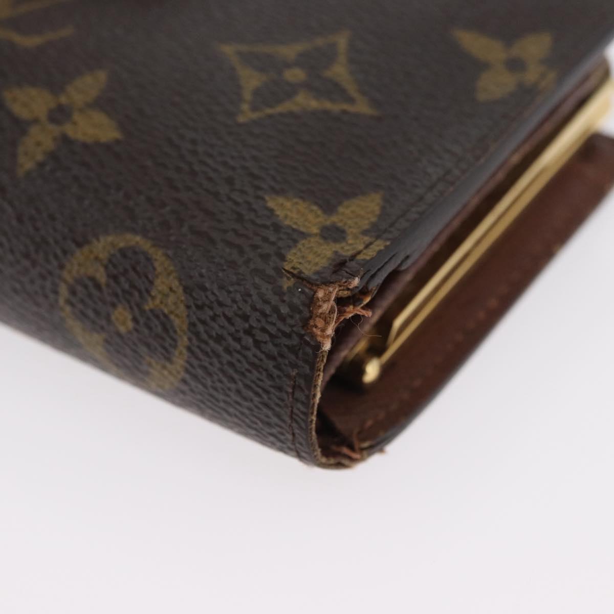 LOUIS VUITTON Monogram Porte Monnaie Billets Viennois Wallet M61663 Auth BA11522
