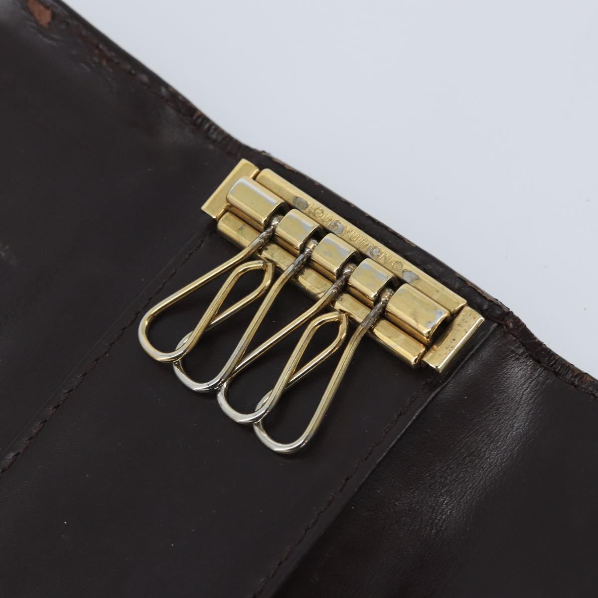 LOUIS VUITTON Vernis Multicles 4 Key Case Amarrant M93517 LV Auth BA11523