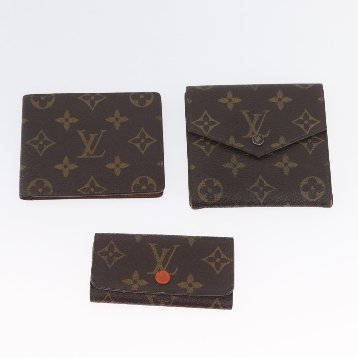 LOUIS VUITTON Monogram Wallet 6 Set LV Auth BA11524