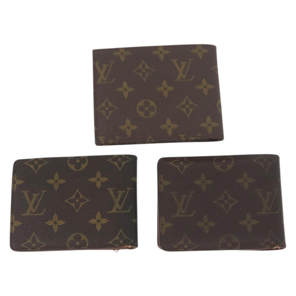 LOUIS VUITTON Monogram Wallet 6 Set LV Auth BA11524