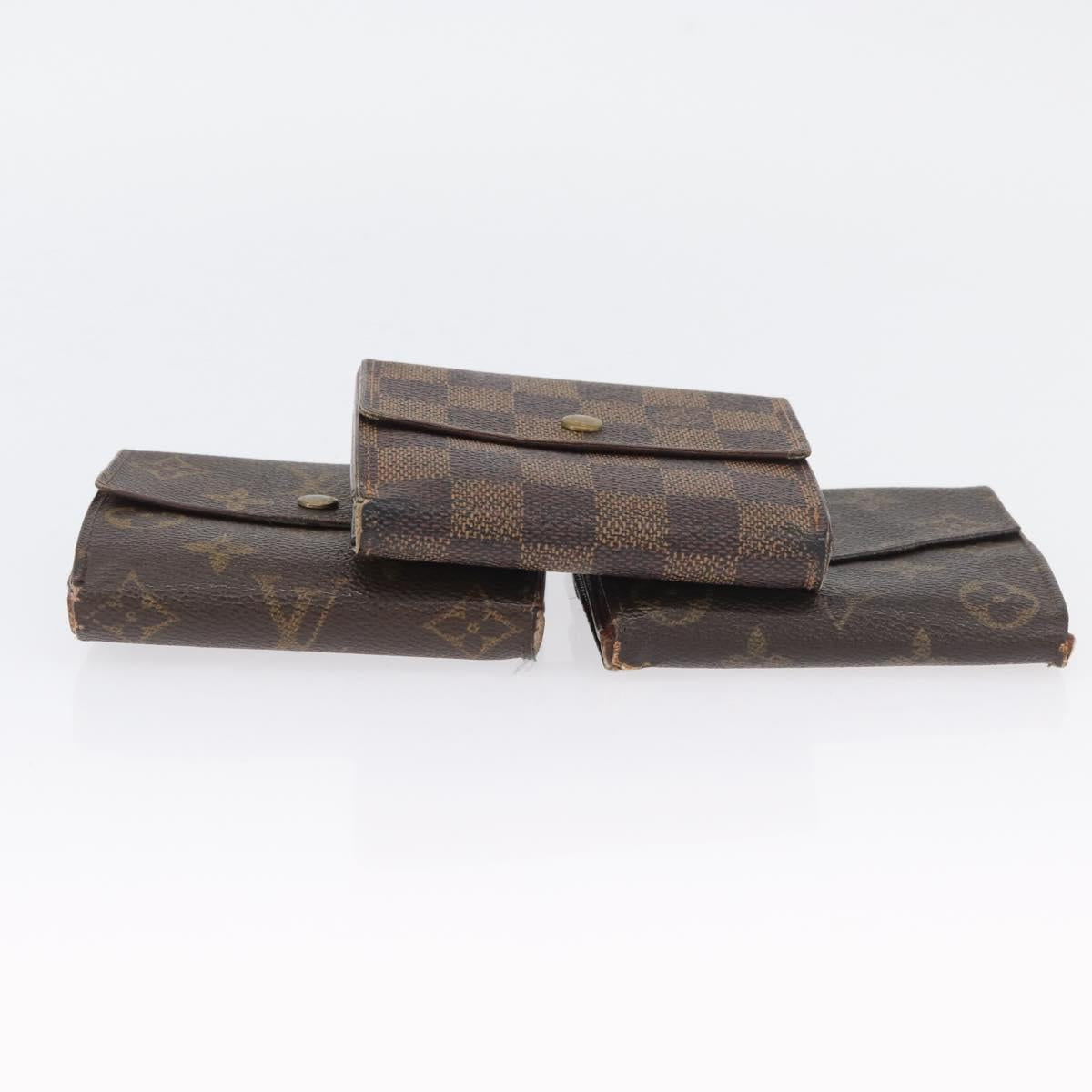 LOUIS VUITTON Monogram Damier Ebene Wallet 6 Set LV Auth BA11528