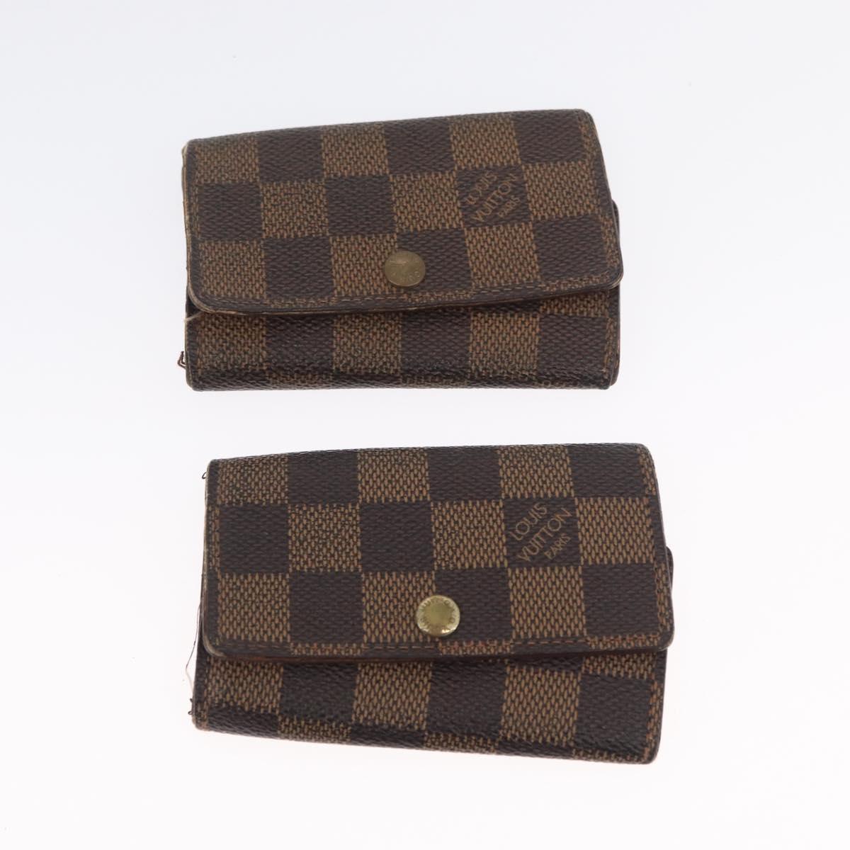LOUIS VUITTON Monogram Damier Ebene Wallet 8 sets LV Auth BA11529