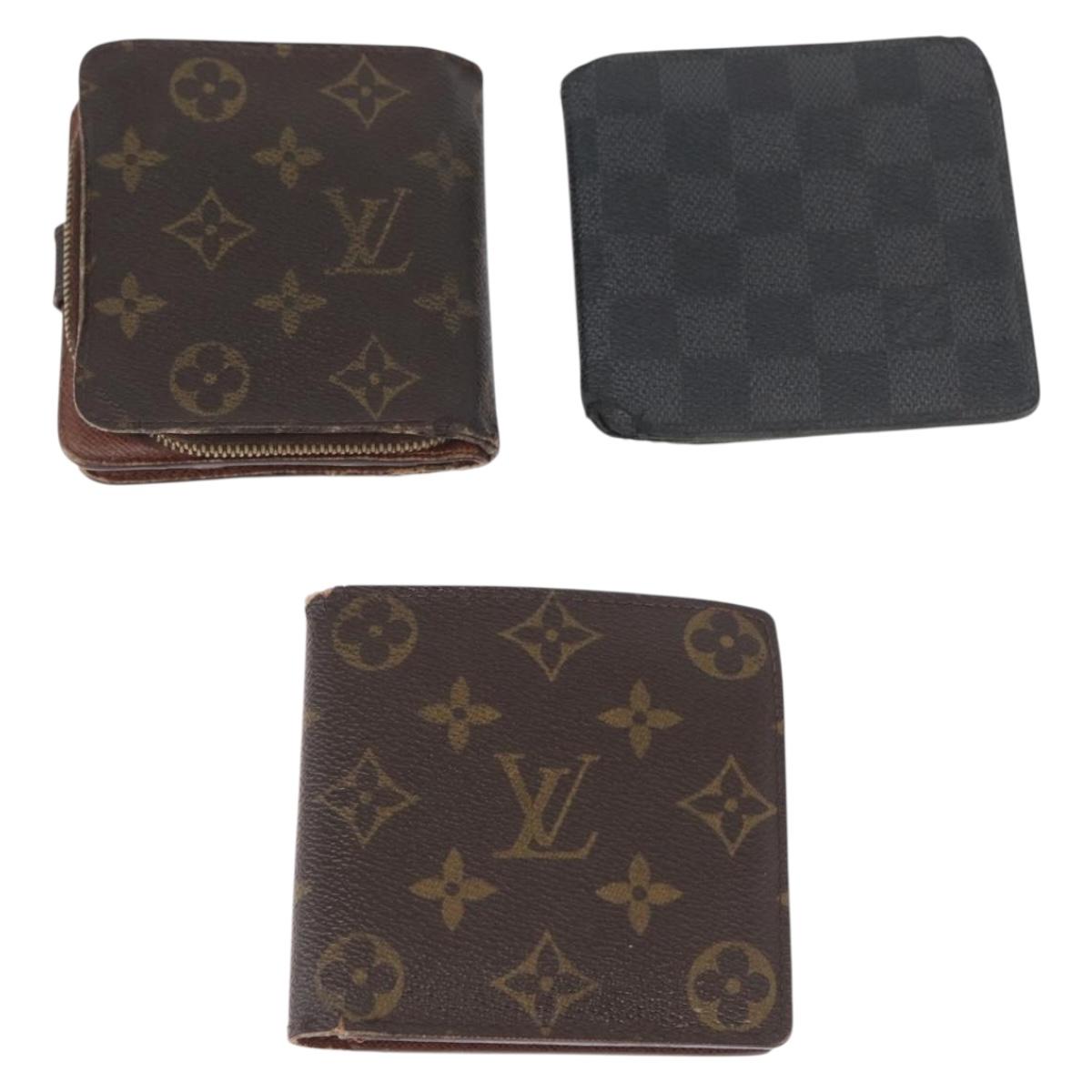 LOUIS VUITTON Monogram Damier Ebene Wallet 8 sets LV Auth BA11529