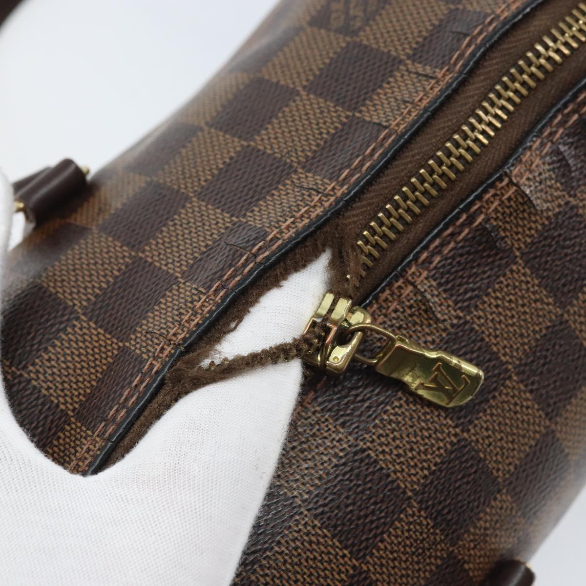 LOUIS VUITTON Damier Ebene Papillon 26 Hand Bag M51304 LV Auth BA11534
