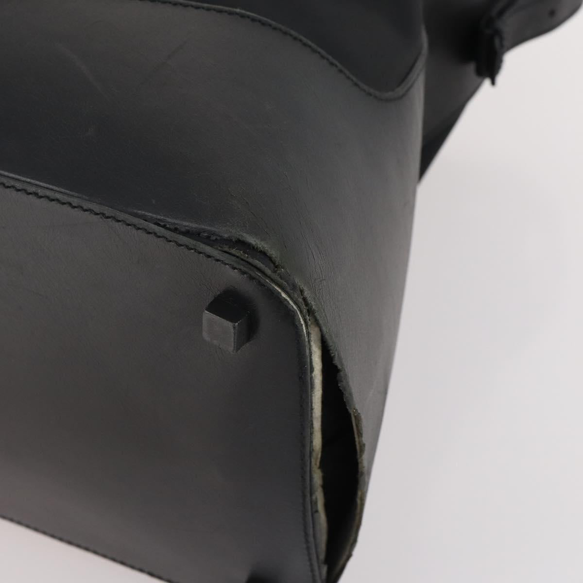 GUCCI Shoulder Bag Canvas Black Silver Auth BA11545