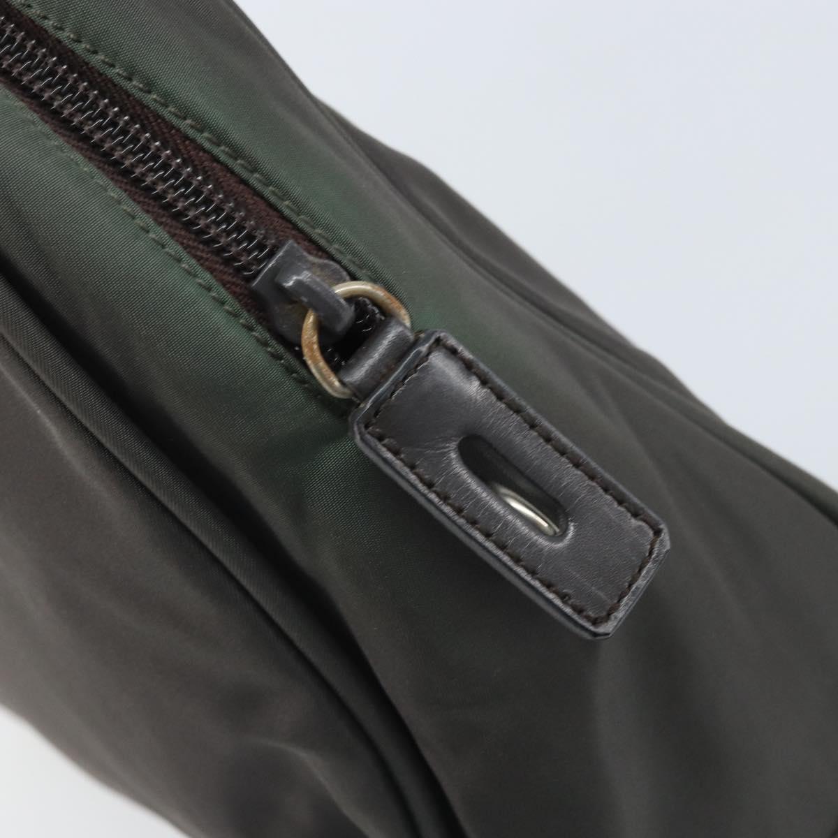 PRADA Hand Bag Nylon Gray Silver Auth BA11546