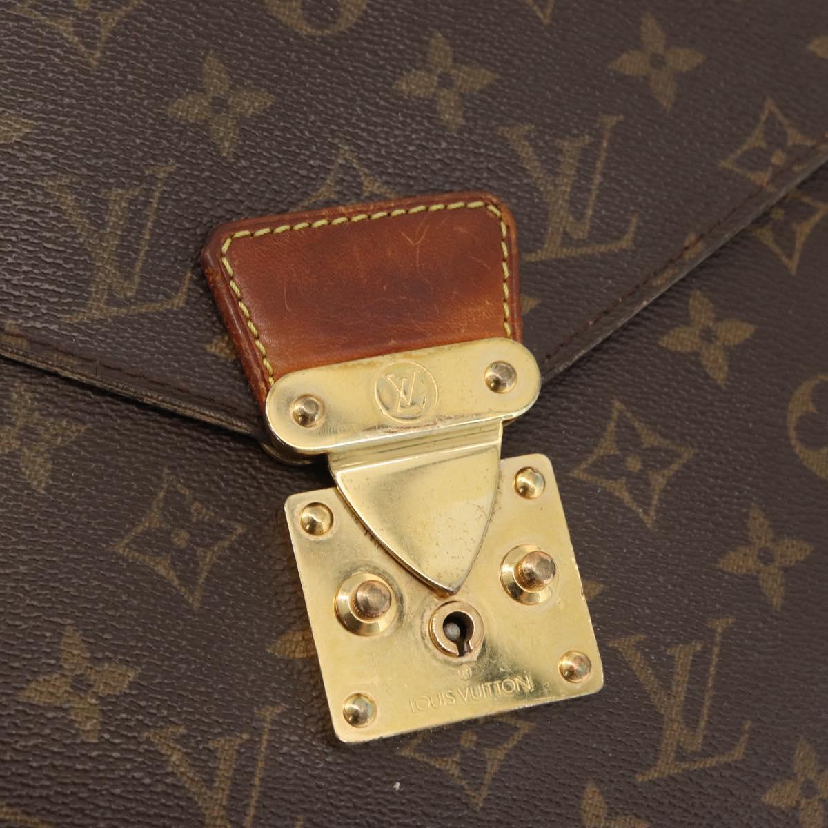 LOUIS VUITTON Monogram Serviette Conseiller Briefcase M53331 LV Auth BA11548