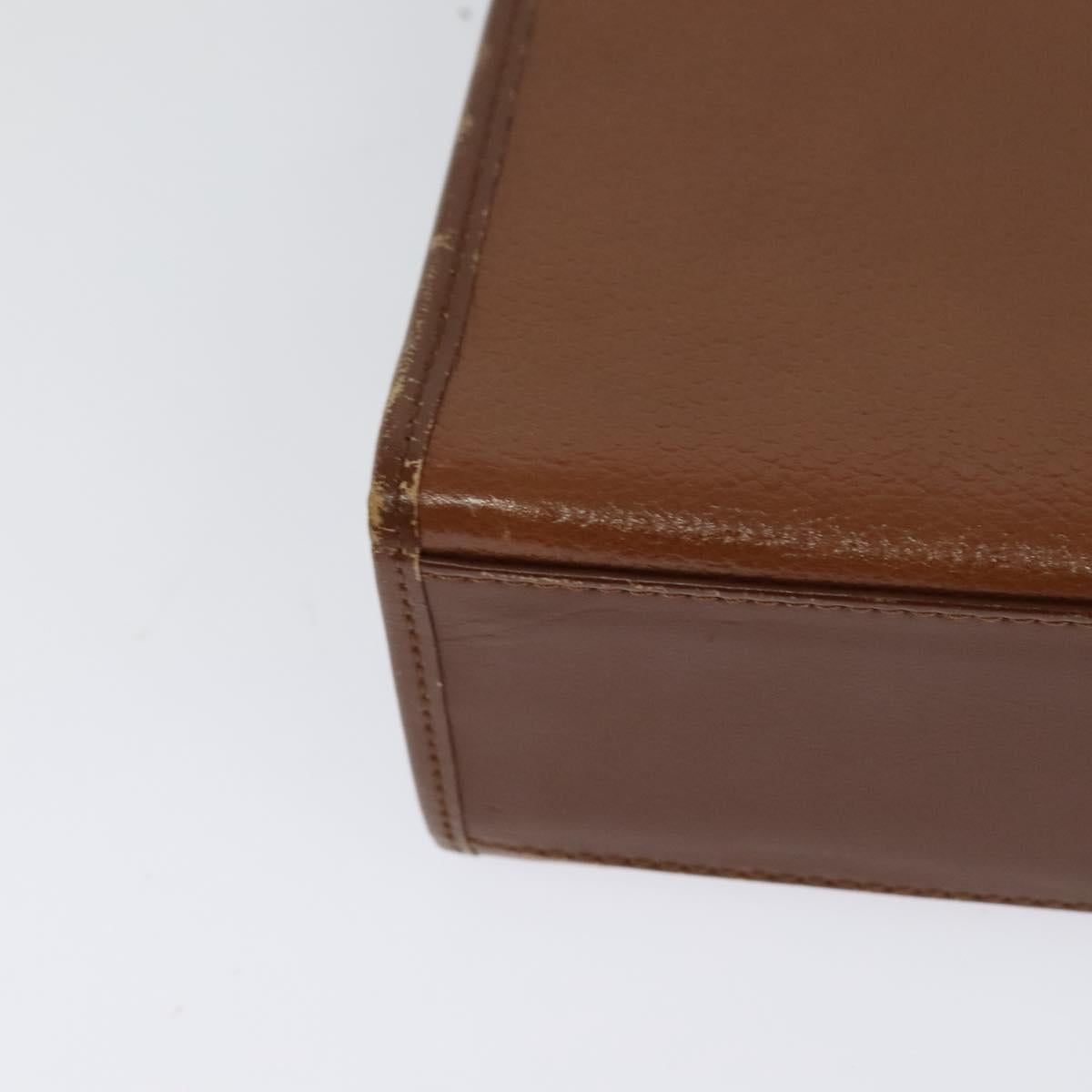 Burberrys Hand Bag Leather 2way Brown Auth BA1155