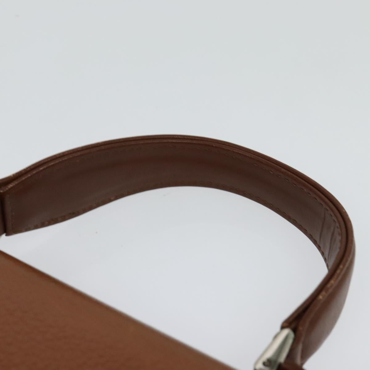 Burberrys Hand Bag Leather 2way Brown Auth BA1155