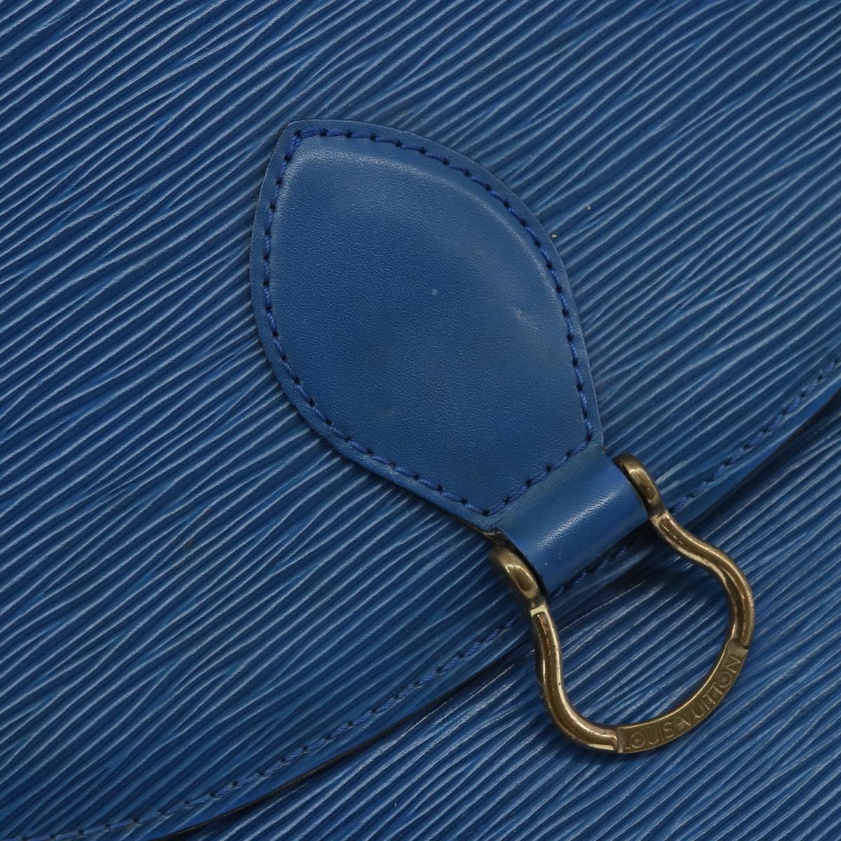 LOUIS VUITTON Epi Saint Cloud GM Shoulder Bag Toledo Blue M52195 LV Auth BA11551