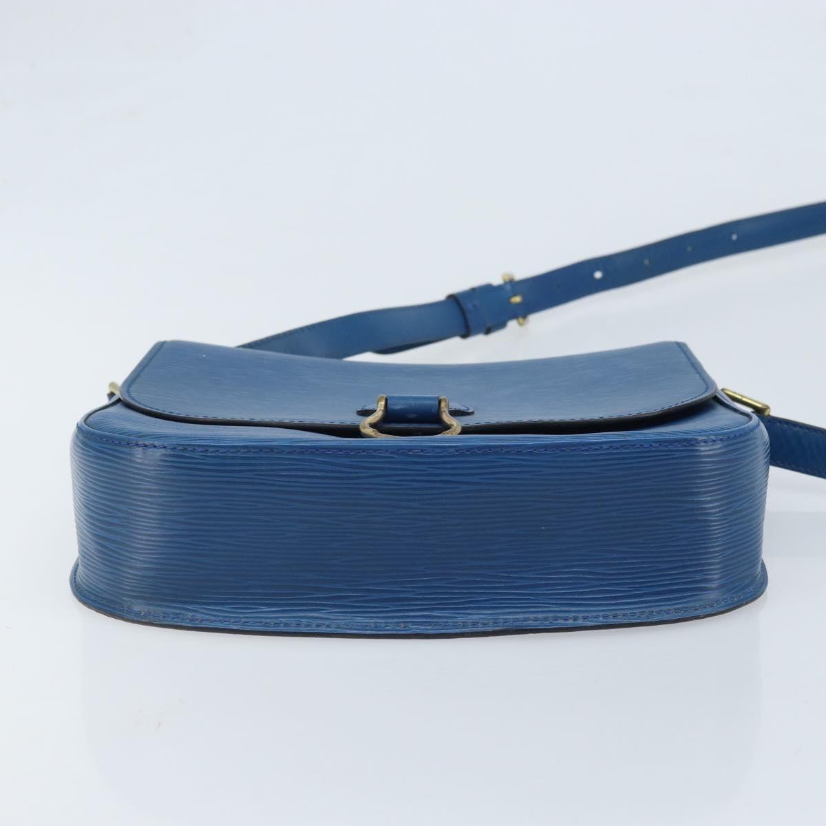 LOUIS VUITTON Epi Saint Cloud GM Shoulder Bag Toledo Blue M52195 LV Auth BA11551