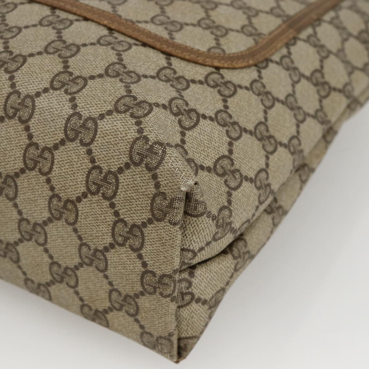 GUCCI GG Supreme Web Sherry Line Tote Bag PVC Beige Red 39 02 0031 Auth BA11570