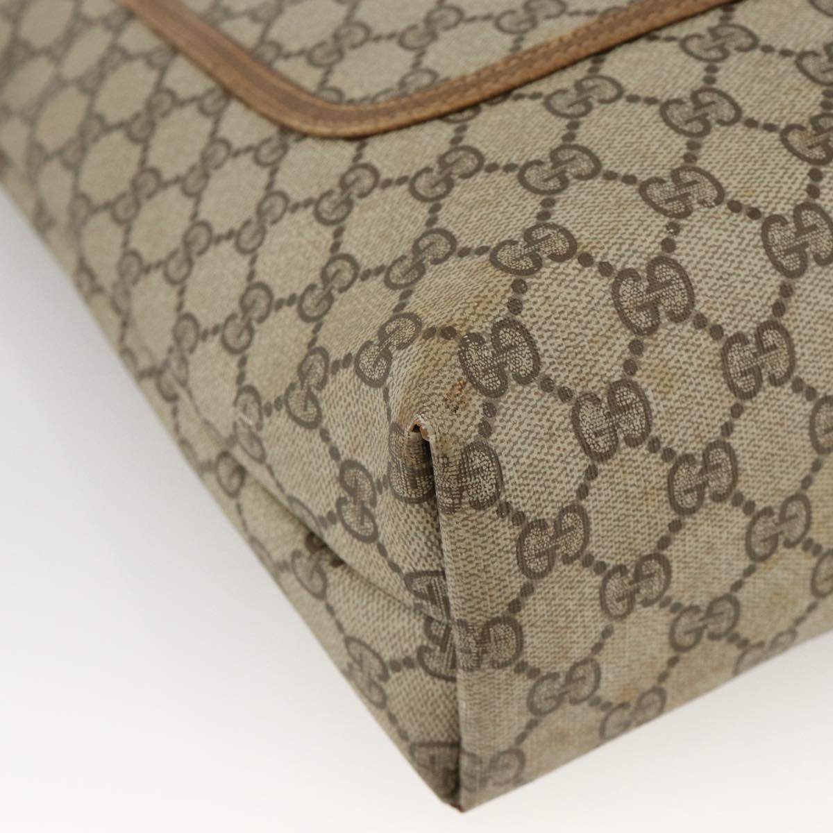 GUCCI GG Supreme Web Sherry Line Tote Bag PVC Beige Red 39 02 0031 Auth BA11570