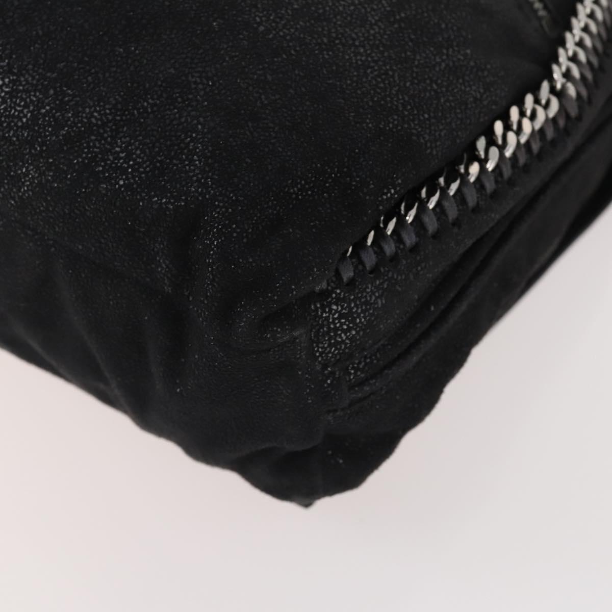 Stella MacCartney Falabella Backpack Suede Black Silver Auth BA11573