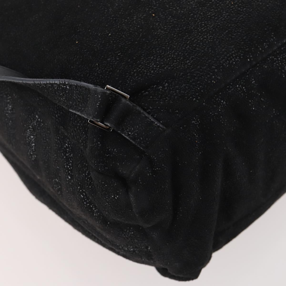 Stella MacCartney Falabella Backpack Suede Black Silver Auth BA11573