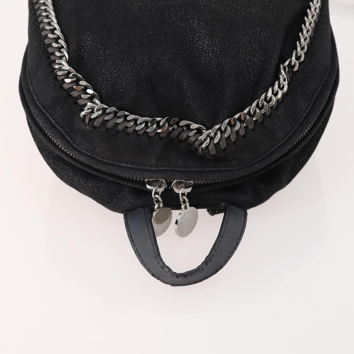 Stella MacCartney Falabella Backpack Suede Black Silver Auth BA11573
